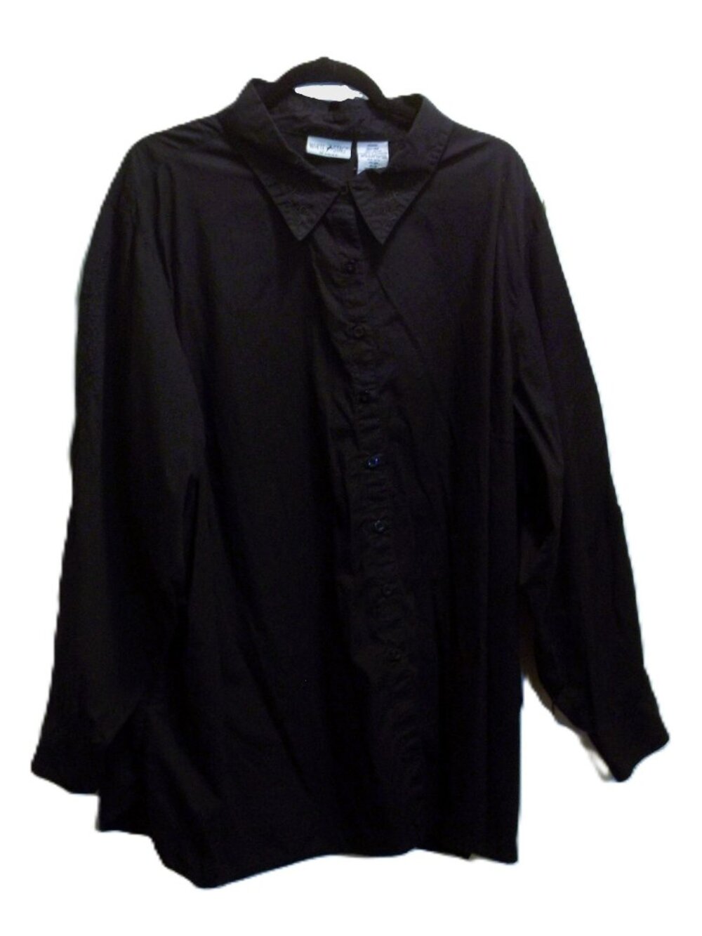 Plus Size Black Long Sleeve White Stag Blouse Size 26W/28W